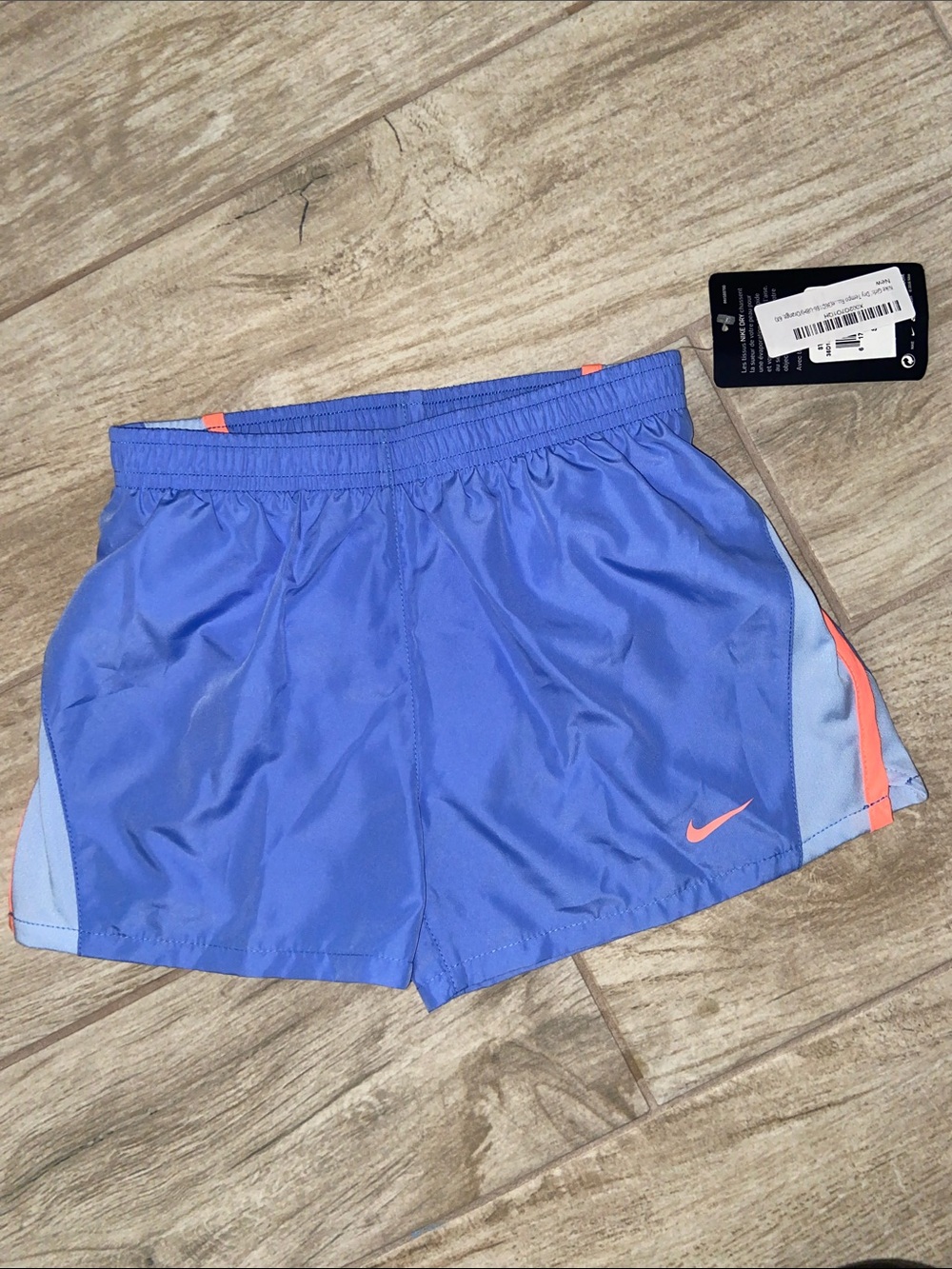 Nike Dri Fit Girls  Large 6X (6-7 years) Purple Athletic Shorts with Pink Accent